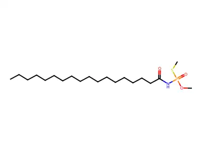 Phosphoramidothioic acid, octadecanoyl-, O,S-dimethyl ester structure
