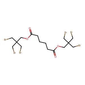 Hexanedioic acid, 1,6-bis(3-bromo-2,2-bis(bromomethyl)propyl) ester structure