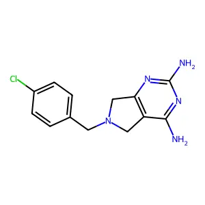6-[(4-chlorophenyl)methyl]-5,7-dihydropyrrolo[3,4-d]pyrimidi structure