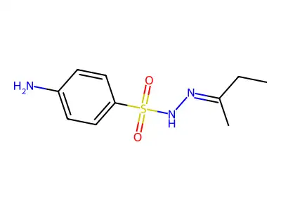 4-amino-N-(butan-2-ylideneamino)benzenesulfonamide structure