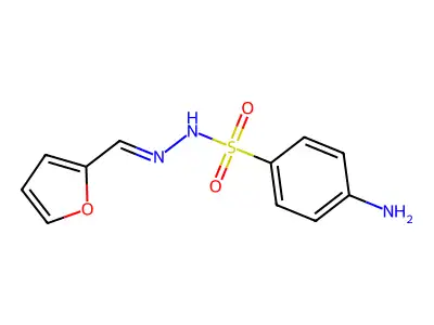 4-amino-N-(furan-2-ylmethylideneamino)benzenesulfonamide structure