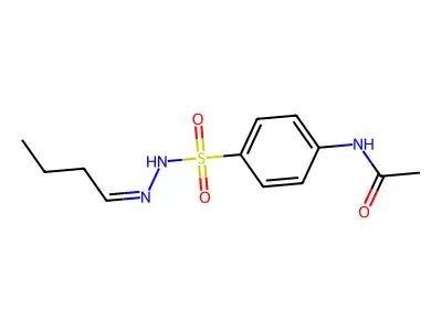 N-[4-[(butylideneamino)sulfamoyl]phenyl]acetamide structure