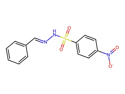 N-(benzylideneamino)-4-nitro-benzenesulfonamide structure