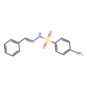 4-amino-N-(benzylideneamino)benzenesulfonamide structure