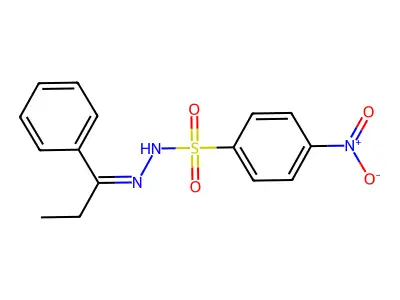4-nitro-N-(1-phenylpropylideneamino)benzenesulfonamide structure