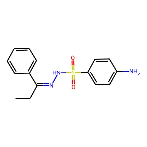Benzenesulfonic acid,4-amino-, 2-(1-phenylpropylidene)hydrazide structure