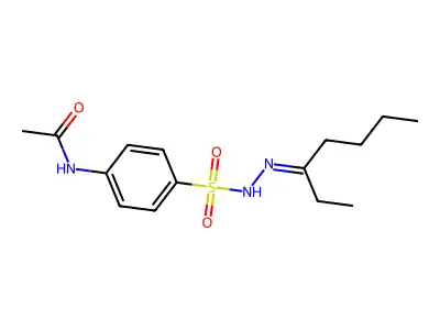 N-[4-[(heptan-3-ylideneamino)sulfamoyl]phenyl]acetamide structure