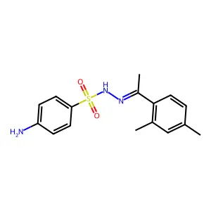 4-amino-N-[1-(2,4-dimethylphenyl)ethylideneamino]benzenesulfonamide structure
