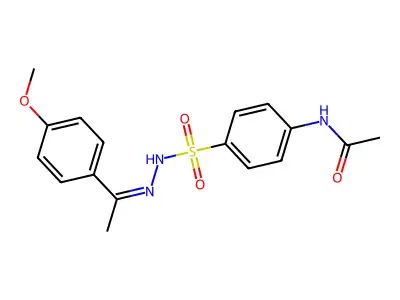 N-[4-[[(Z)-1-(4-methoxyphenyl)ethylideneamino]sulfamoyl]phen structure