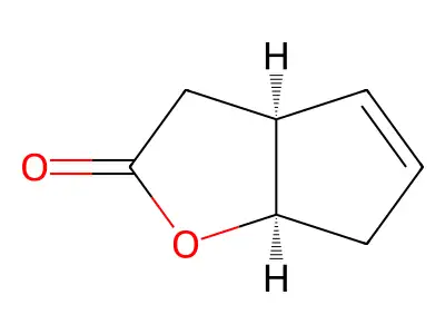 (3aR,6aS)-3,3a,6,6a-tetrahydro-2H-cyclopenta(b)furan-2-one structure