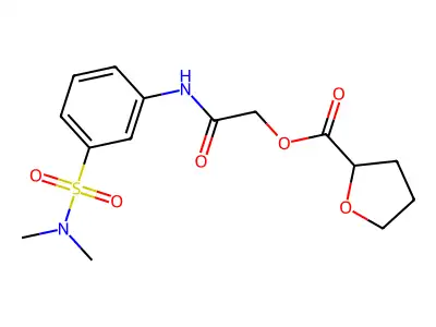 2-[3-(Dimethylsulfamoyl)anilino]-2-oxoethyl oxolane-2-carboxylate structure