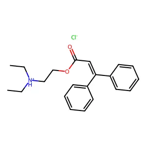 2-(Diethylamino)ethyl 3,3-diphenylprop-2-enoate hydrochloride structure