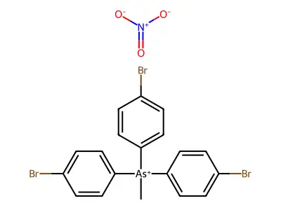 Dihydroxy(oxo)azanium;tris(4-bromophenyl)-methylarsanium structure