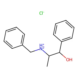 2-(Benzylamino)-1-phenylpropan-1-ol--hydrogen chloride (1/1) structure