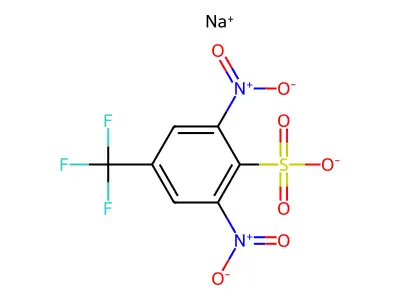 Sodium 2,6-dinitro-4-(trifluoromethyl)benzenesulfonate structure