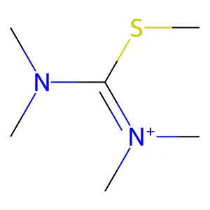 Methanaminium, N-[(dimethylamino)(methylthio)methylene]-N-methyl- structure
