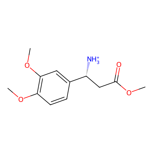 1-(3,4-Dimethoxyphenyl)-3-methoxy-3-oxopropan-1-aminium structure