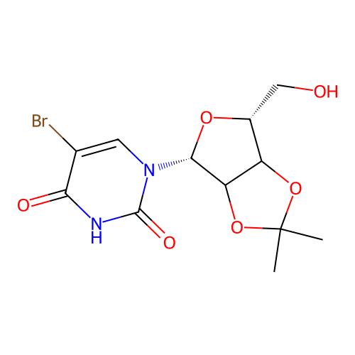 5-Bromo-2',3'-O-isopropylideneuridine structure