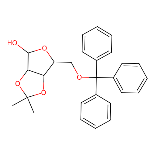2,2-Dimethyl-6-(trityloxy-methyl)-tetrahydrofuro[3,4-d][1,3]dioxol-4-ol structure
