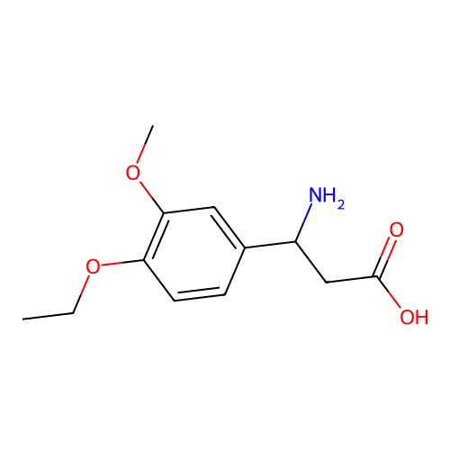 3-Amino-3-(4-ethoxy-3-methoxyphenyl)propanoic acid structure