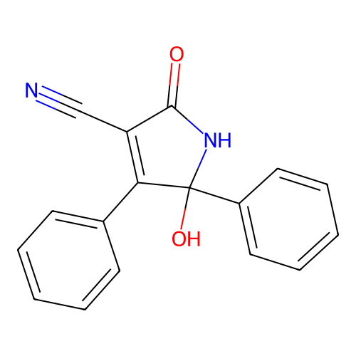 5-Hydroxy-2-oxo-4,5-diphenyl-2,5-dihydro-1H-pyrrole-3-carbonitrile structure