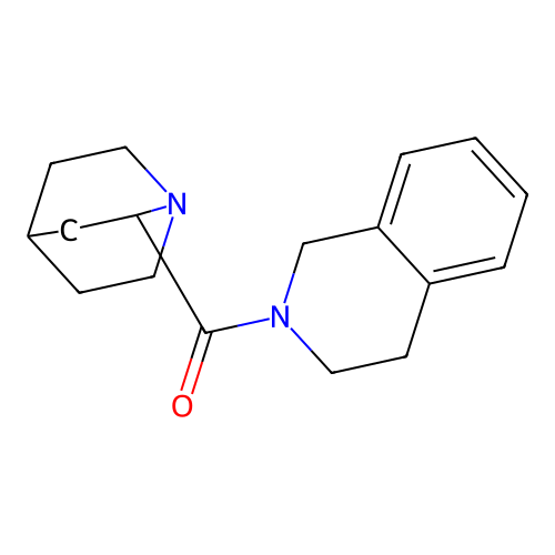 DL-N-(2-Quinuclidinoyl)-1,2,3,4-tetrahydroisoquinoline structure