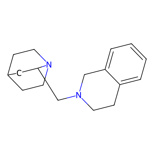 DL-N-(2-quinuclidinylmethyl)-1,2,3,4-tetrahydroisoquinoline structure