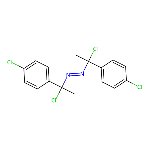 Bis[1-chloro-1-(4-chlorophenyl)ethyl]diazene structure