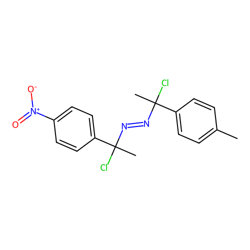 [1-Chloro-1-(4-methylphenyl)ethyl]-[1-chloro-1-(4-nitrophenyl)ethyl]diazene structure