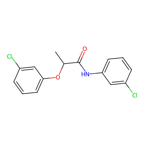 2-(3-chlorophenoxy)-N-(3-chlorophenyl)propanamide structure