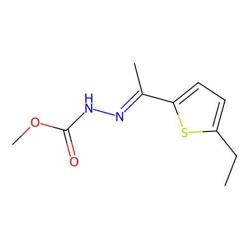 methyl N-[1-(5-ethylthiophen-2-yl)ethylideneamino]carbamate structure