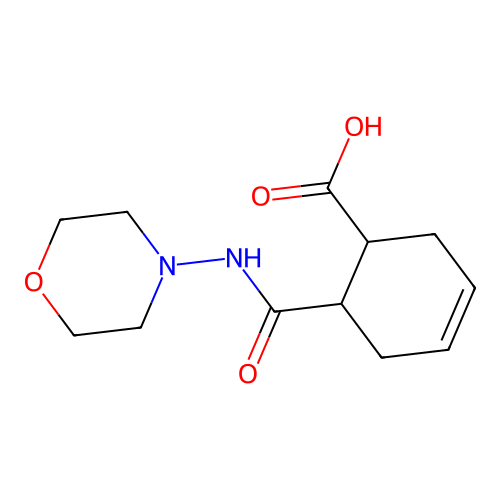 6-(Morpholin-4-ylcarbamoyl)cyclohex-3-ene-1-carboxylic acid structure