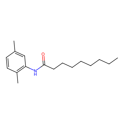 N-(2,5-dimethylphenyl)nonanamide structure