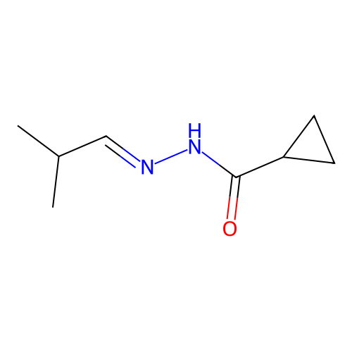 N-(2-methylpropylideneamino)cyclopropanecarboxamide structure