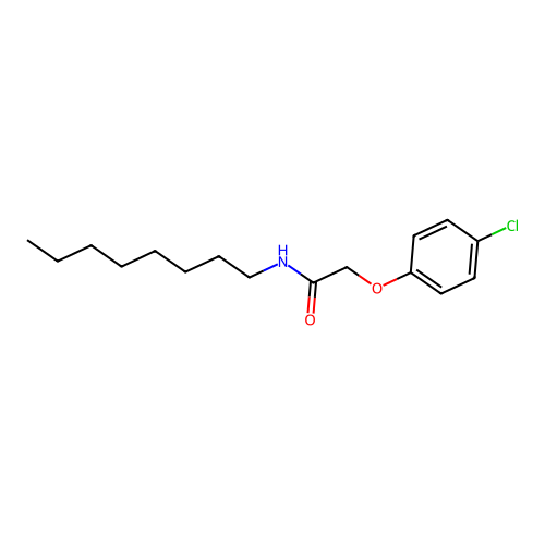 2-(4-chlorophenoxy)-N-octylacetamide structure