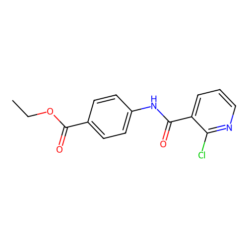 Ethyl 4-{[(2-chloro-3-pyridinyl)carbonyl]amino}benzoate structure