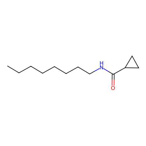 N-octylcyclopropanecarboxamide structure