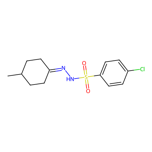 4-chloro-N'-(4-methylcyclohexylidene)benzenesulfonohydrazide structure
