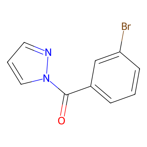 (3-bromophenyl)(1H-pyrazol-1-yl)methanone structure