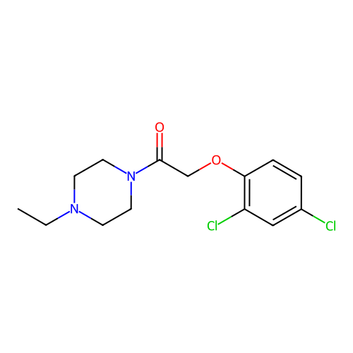 2-(2,4-Dichlorophenoxy)-1-(4-ethylpiperazin-1-yl)ethanone structure