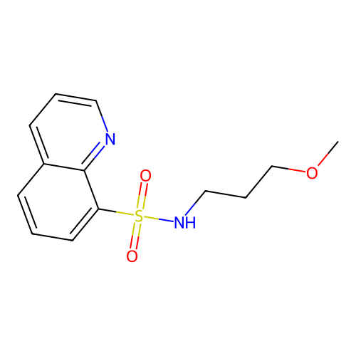 N-(3-methoxypropyl)quinoline-8-sulfonamide structure