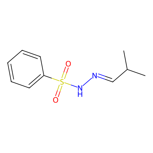 N-[(E)-2-methylpropylideneamino]benzenesulfonamide structure