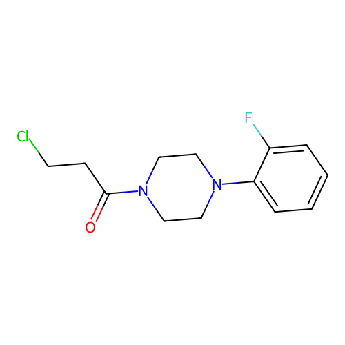 3-Chloro-1-[4-(2-fluorophenyl)piperazin-1-yl]propan-1-one structure
