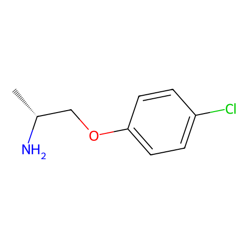 (2R)-1-(4-chlorophenoxy)propan-2-amine structure