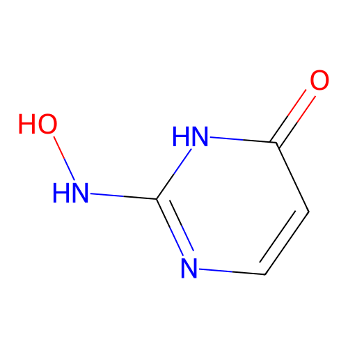 4-Hydroxy-2-hydroxyaminopyrimidine structure