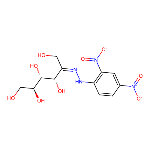 L-Fructose, (2,4-dinitrophenyl)hydrazone structure