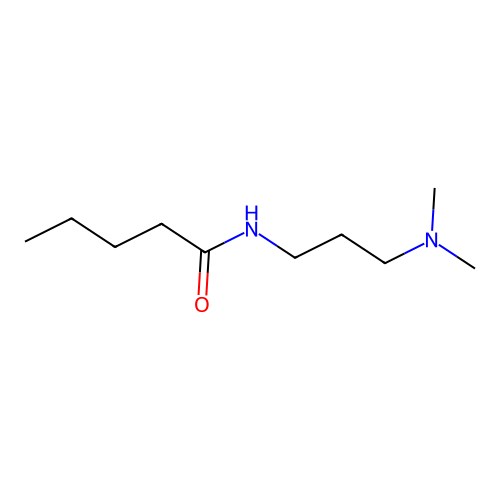 N-[3-(dimethylamino)propyl]pentanamide structure