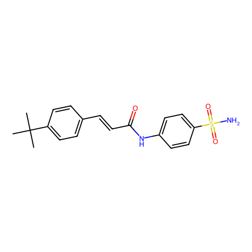 (2E)-3-(4-tert-butylphenyl)-N-(4-sulfamoylphenyl)prop-2-enamide structure