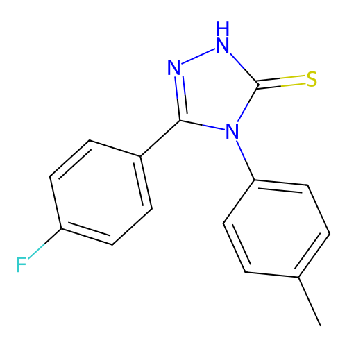 5-(4-fluorophenyl)-4-(4-methylphenyl)-4H-1,2,4-triazole-3-thiol structure