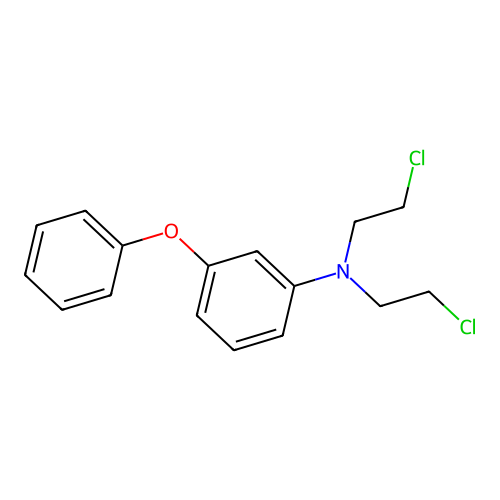 n,n-Bis(2-chloroethyl)-3-phenoxyaniline structure